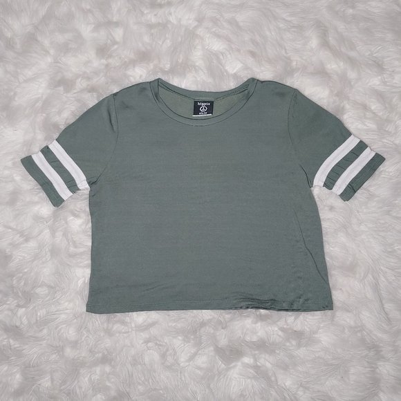 Hippy Chic Tops - Green Crop Top by Hippy Chic